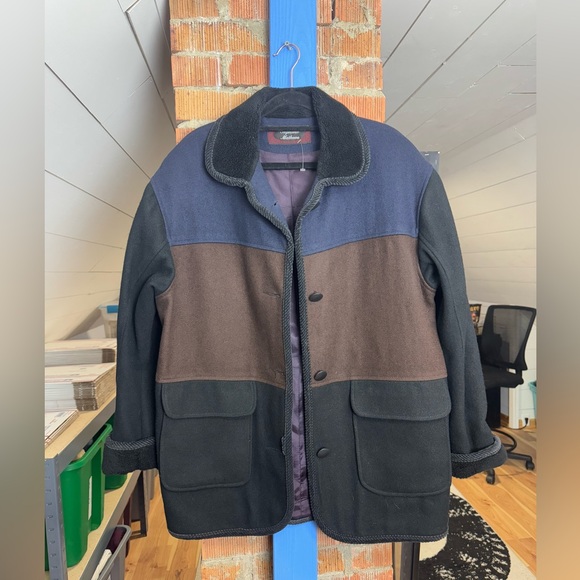 Stephanie Mathew’s Wool Colorblock Coat - Picture 2 of 6